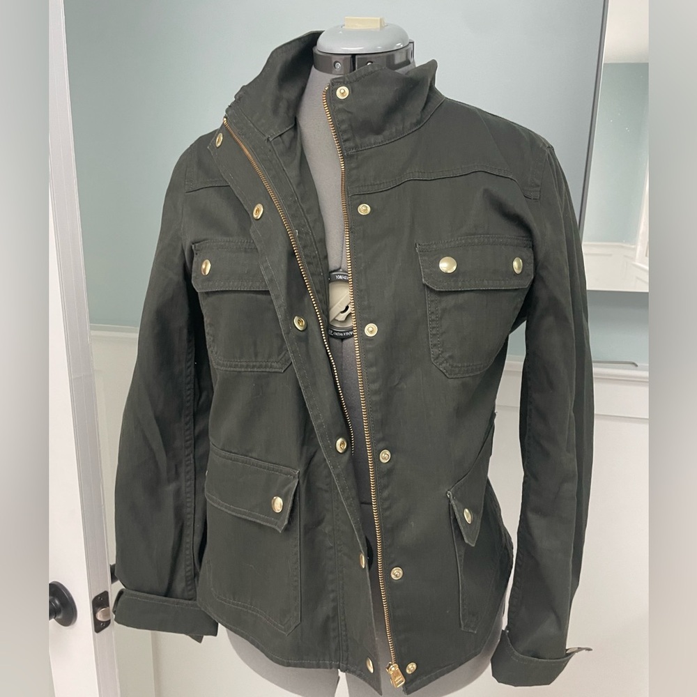 EUC JCrew Factory Olive Green Jacket L